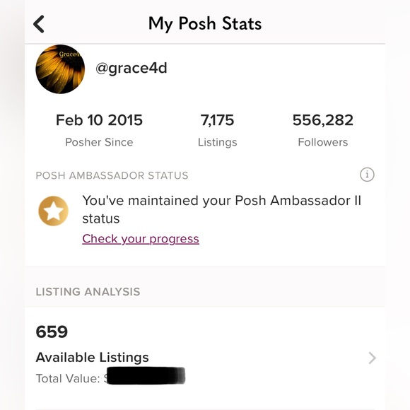 My stats/posh Ambassador II 😀🌻 - Picture 2 of 3